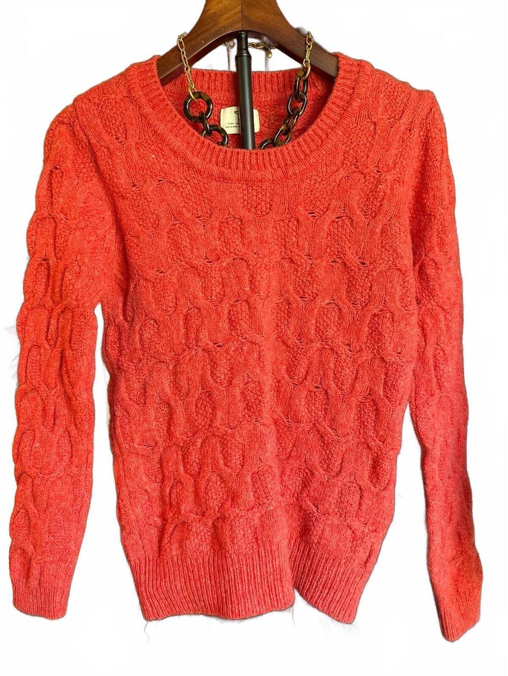 Pins and Needles Coral Wool Sweater M